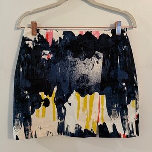 Kate Spade Saturday Yellow and Navy Skirt
